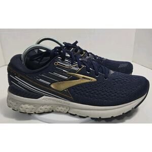 Brooks Adrenaline GTS 19 Mens 9D Blue Gold Running Athletic Shoes - 1102941D439